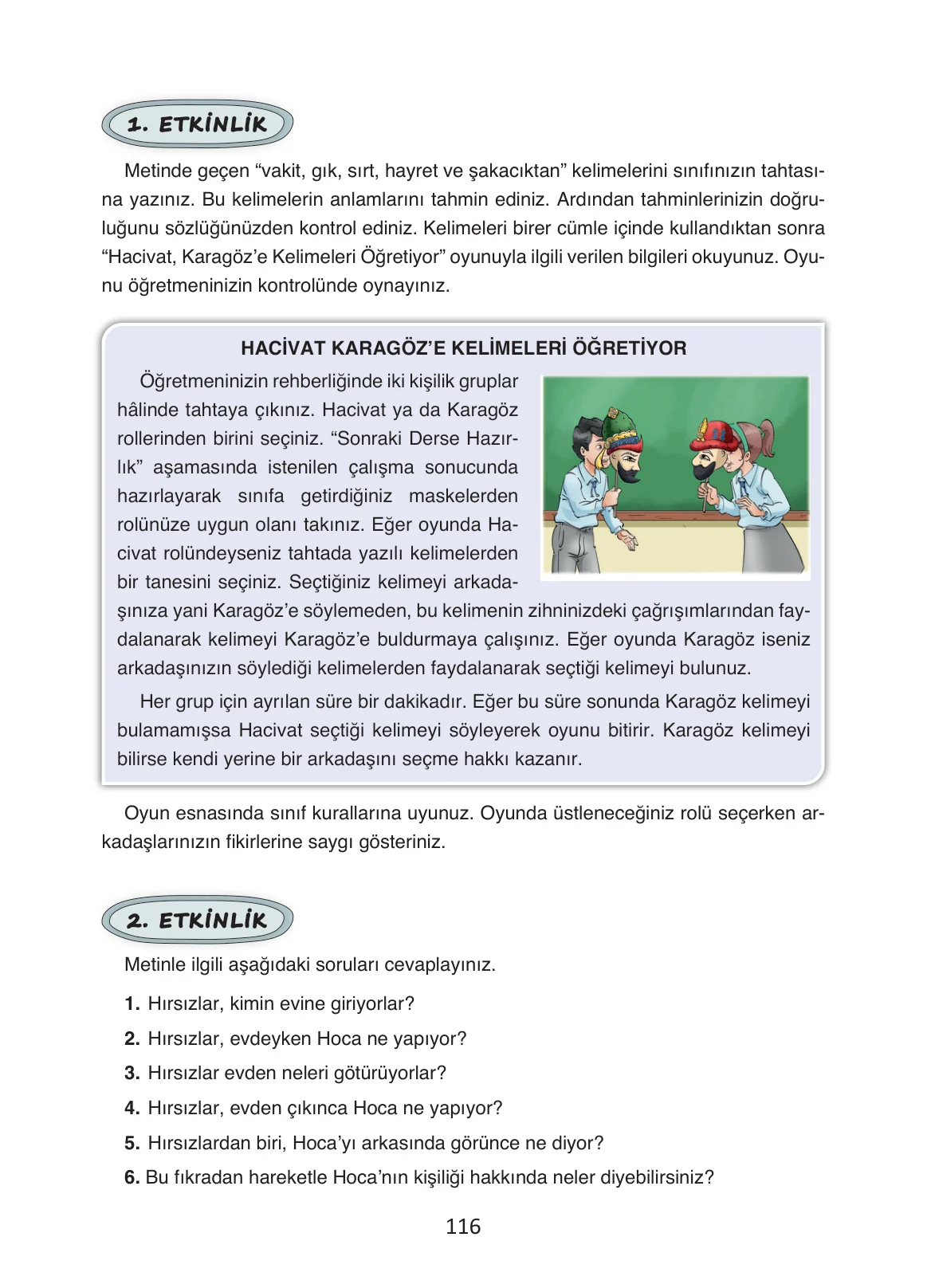 4. Sınıf Türkçe Ders Kitabı Cevapları Ada Yayınları Sayfa 116