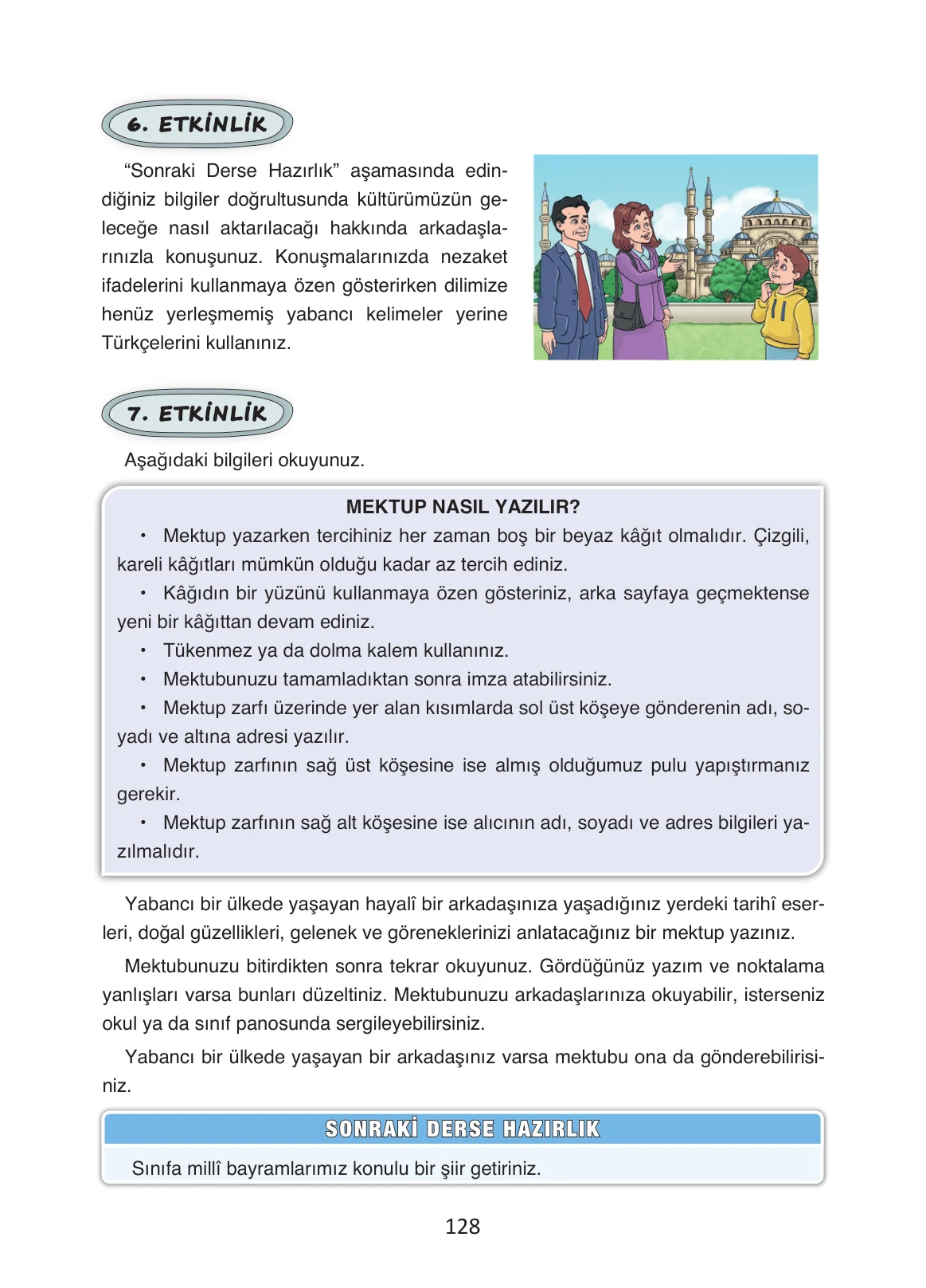 4. Sınıf Türkçe Ders Kitabı Cevapları Ada Yayınları Sayfa 128