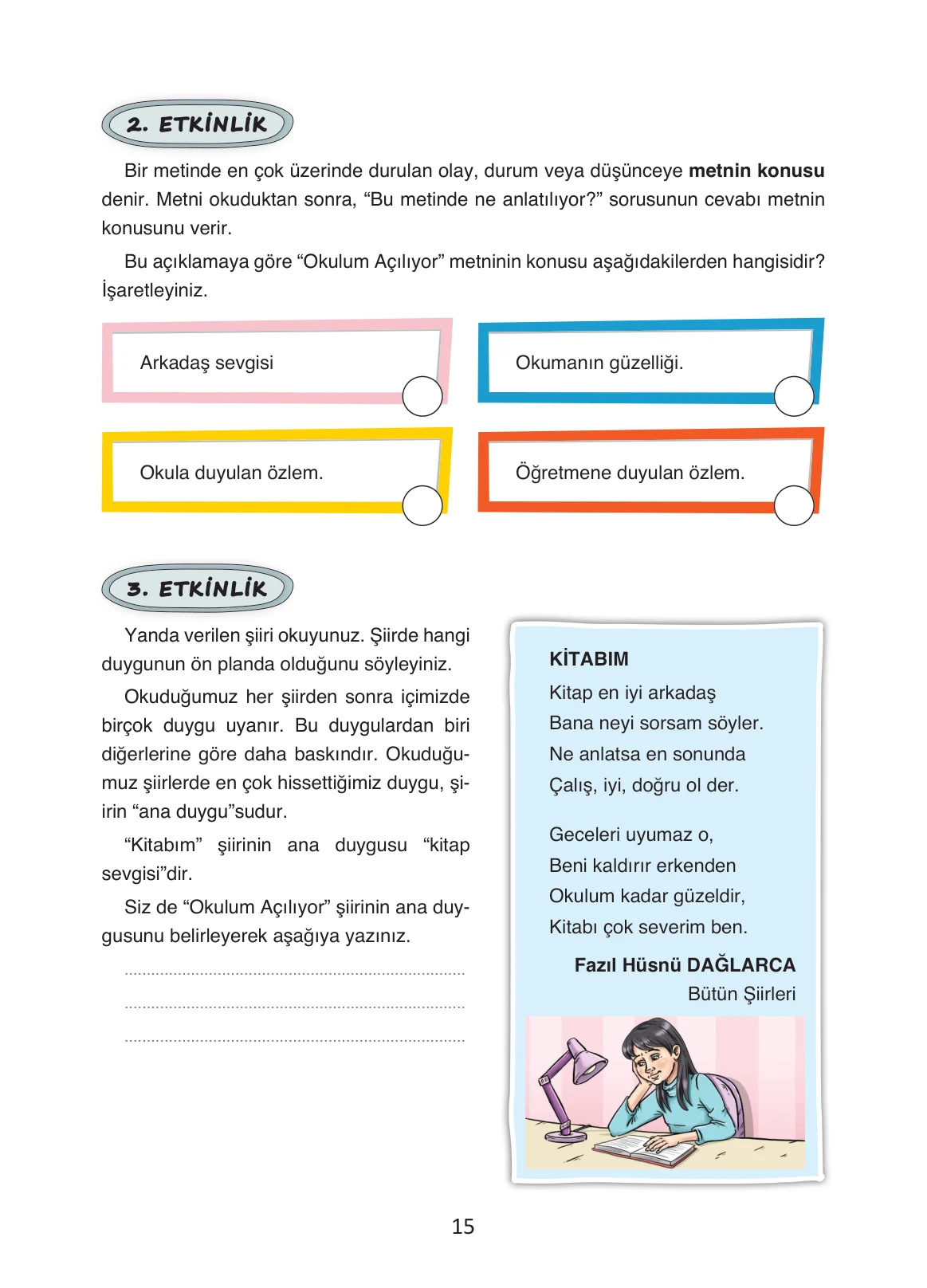 4. Sınıf Türkçe Ders Kitabı Cevapları Ada Yayınları Sayfa 15