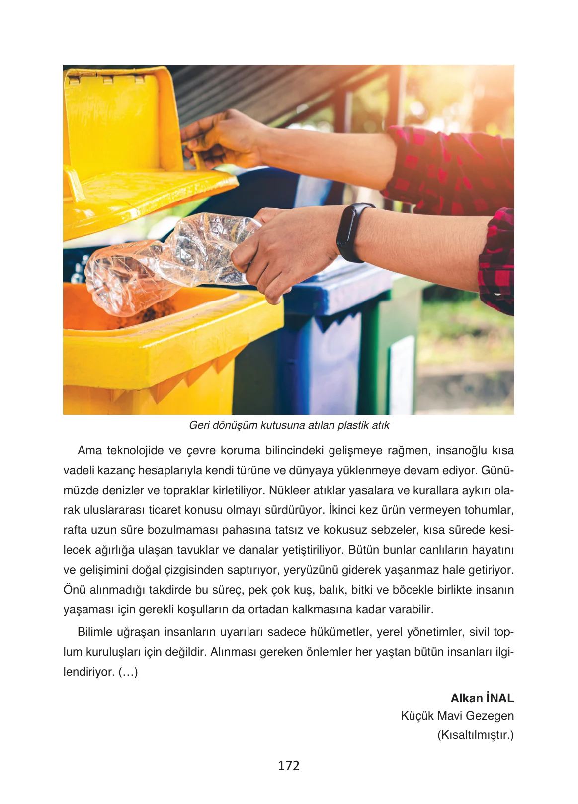 4. Sınıf Türkçe Ders Kitabı Cevapları Ada Yayınları Sayfa 172