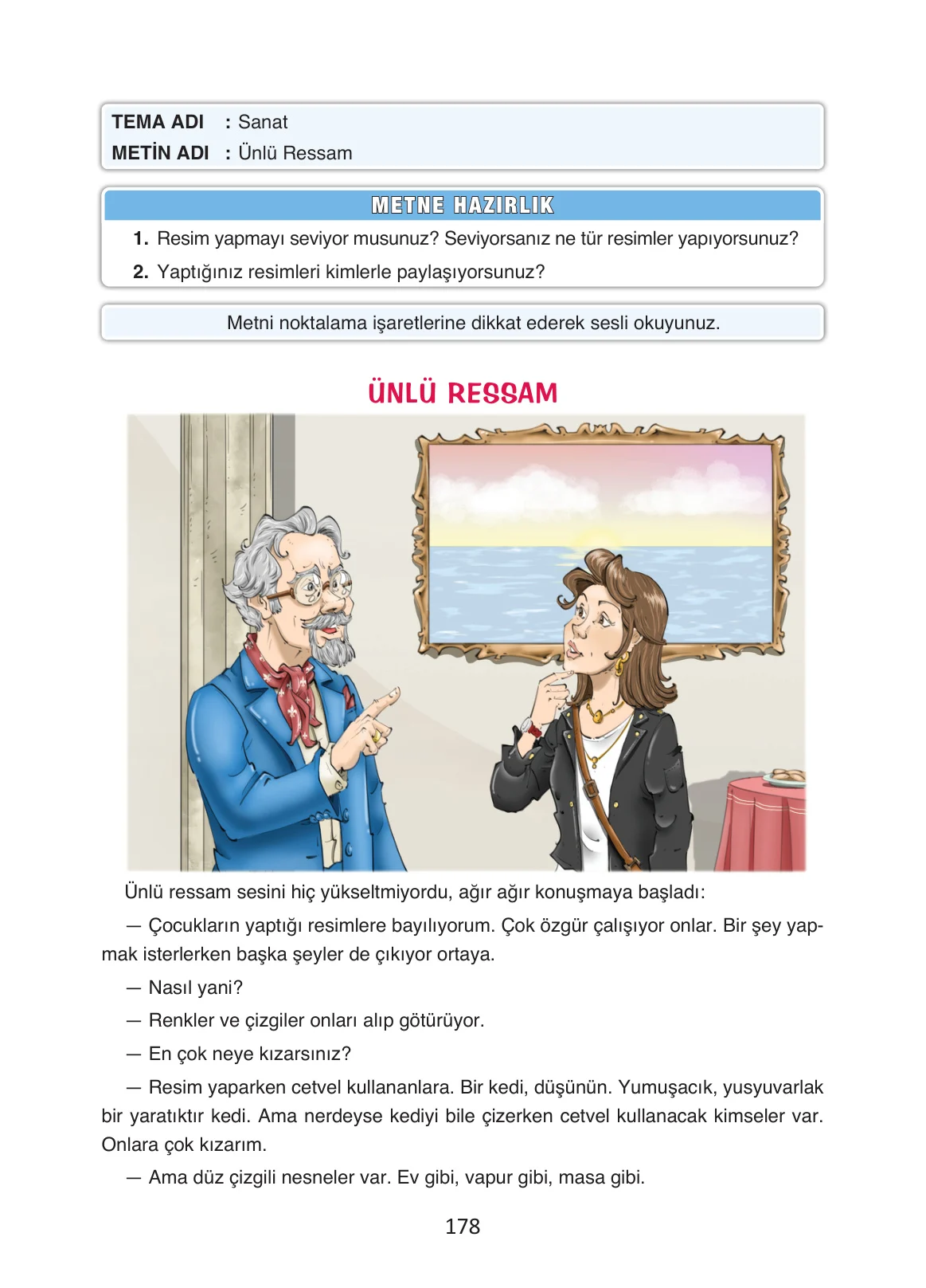 4. Sınıf Türkçe Ders Kitabı Cevapları Ada Yayınları Sayfa 178