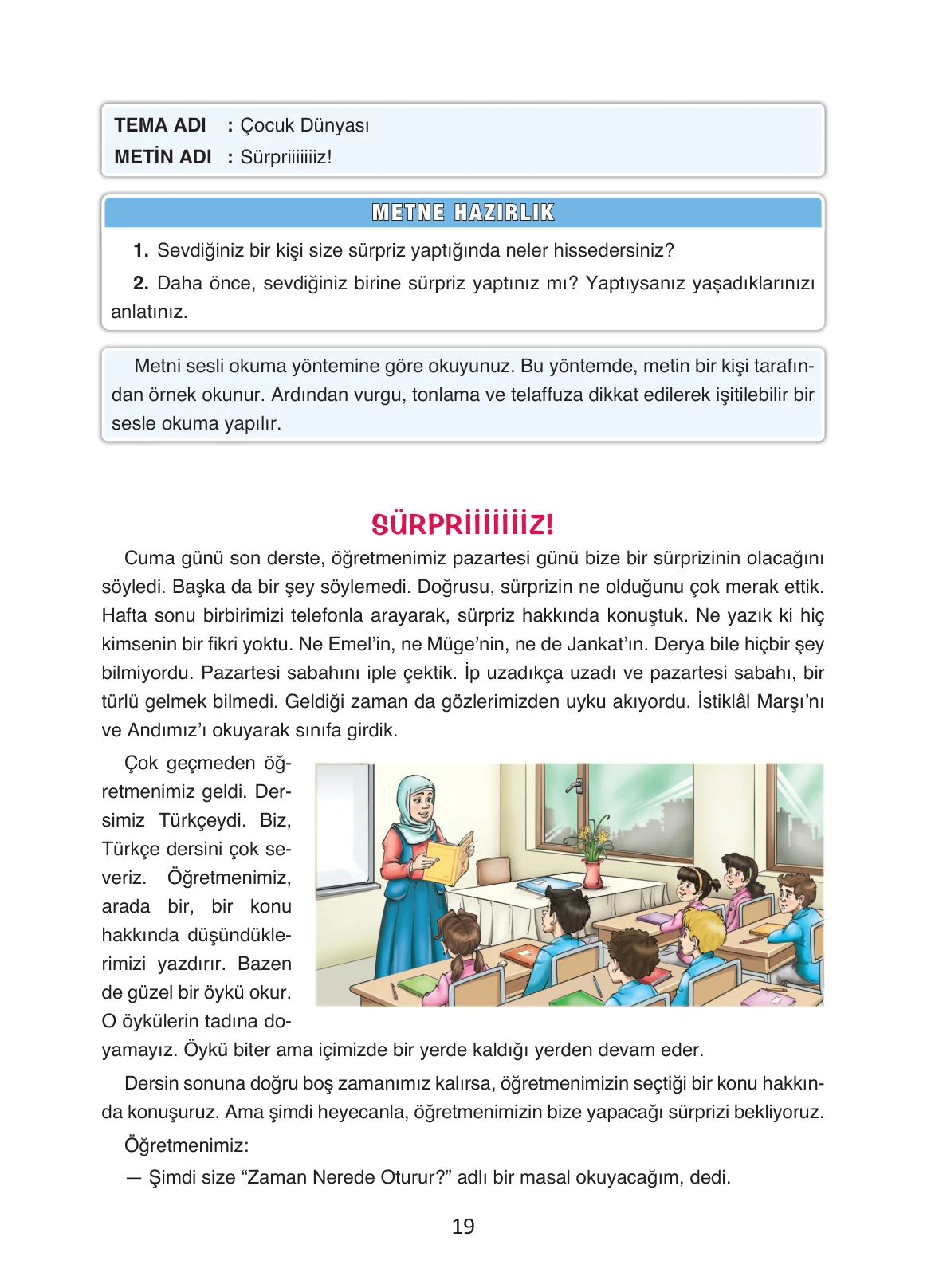 4. Sınıf Türkçe Ders Kitabı Cevapları Ada Yayınları Sayfa 19