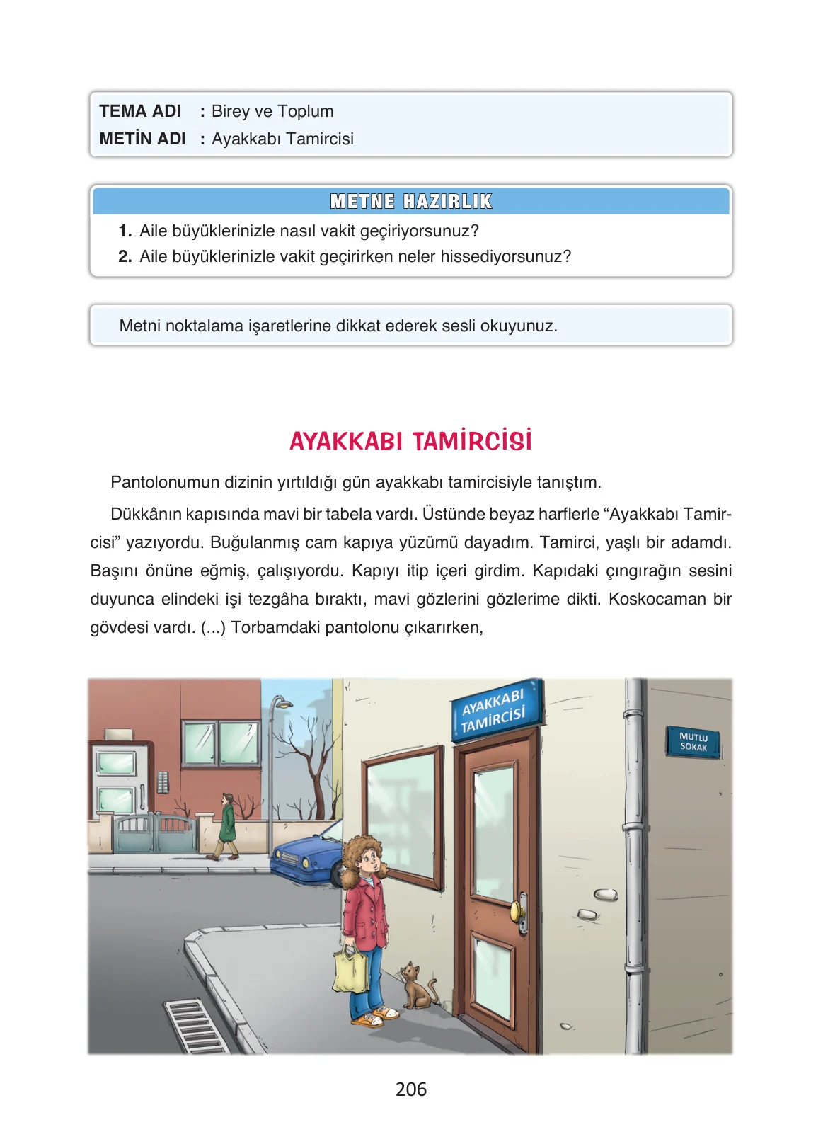 4. Sınıf Türkçe Ders Kitabı Cevapları Ada Yayınları Sayfa 206