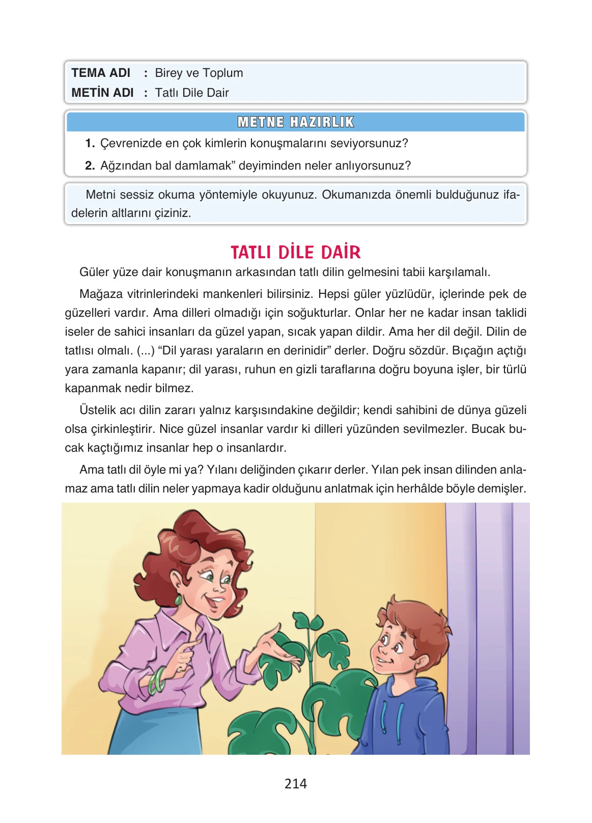 4. Sınıf Türkçe Ders Kitabı Cevapları Ada Yayınları Sayfa 214