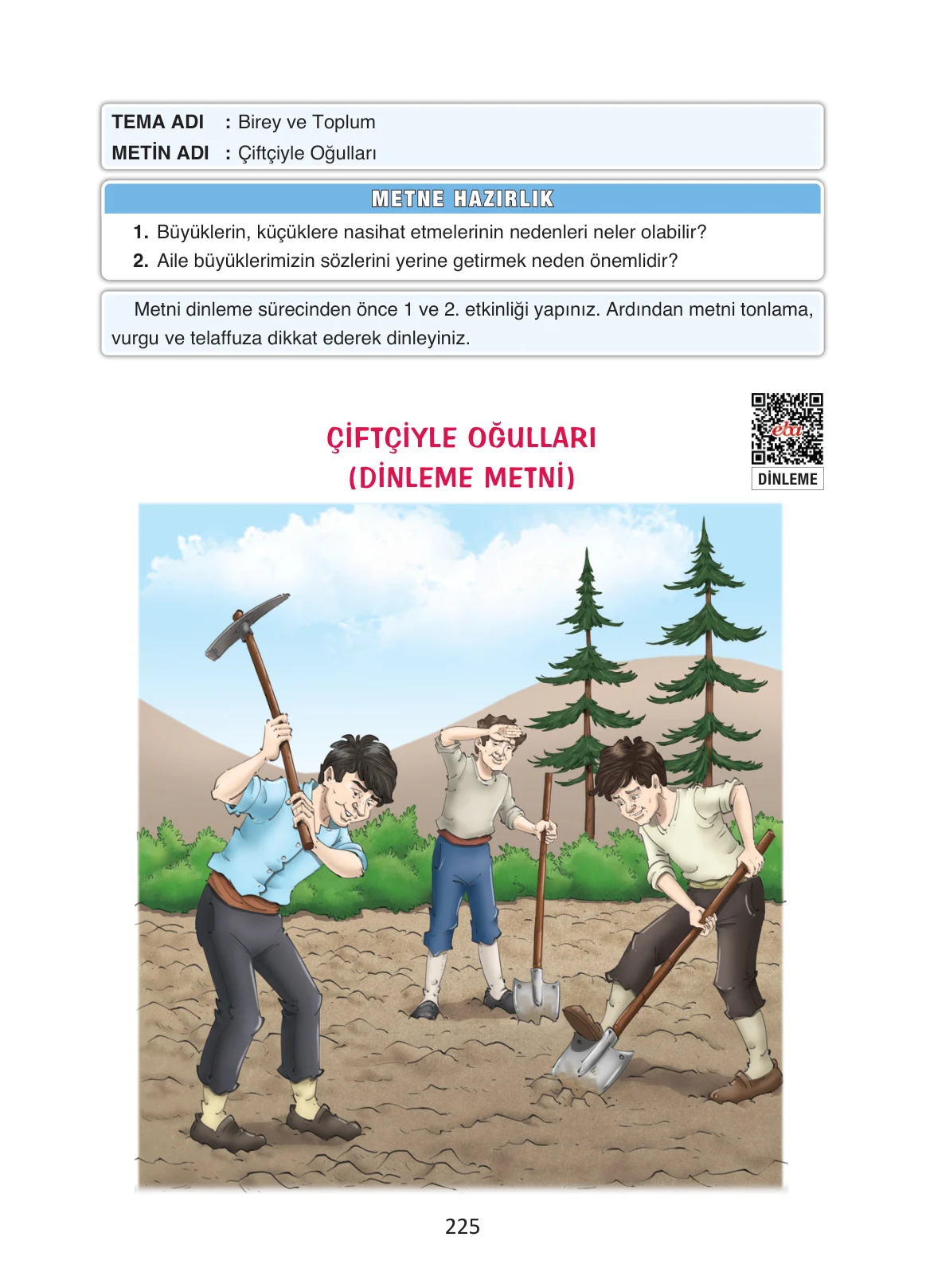 4. Sınıf Türkçe Ders Kitabı Cevapları Ada Yayınları Sayfa 225