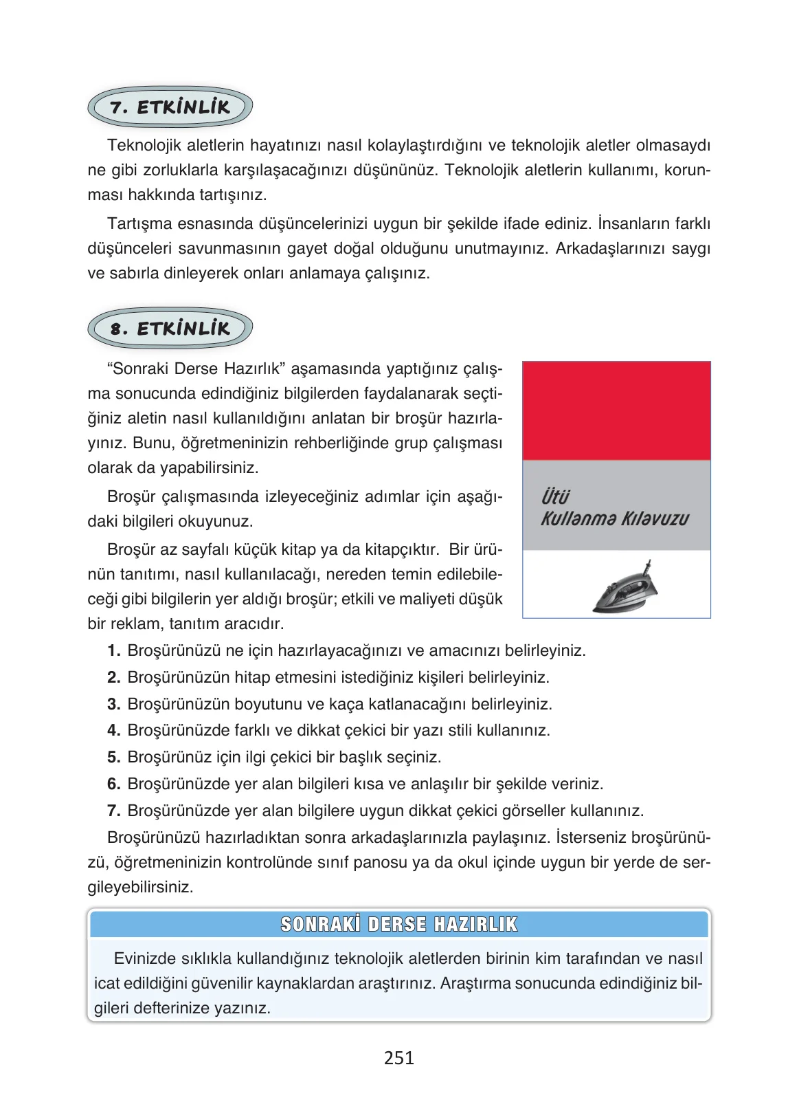 4. Sınıf Türkçe Ders Kitabı Cevapları Ada Yayınları Sayfa 251