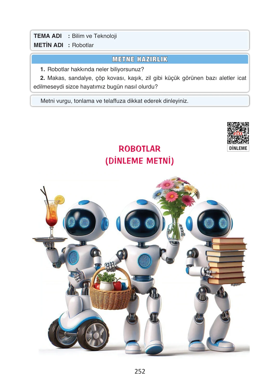 4. Sınıf Türkçe Ders Kitabı Cevapları Ada Yayınları Sayfa 252