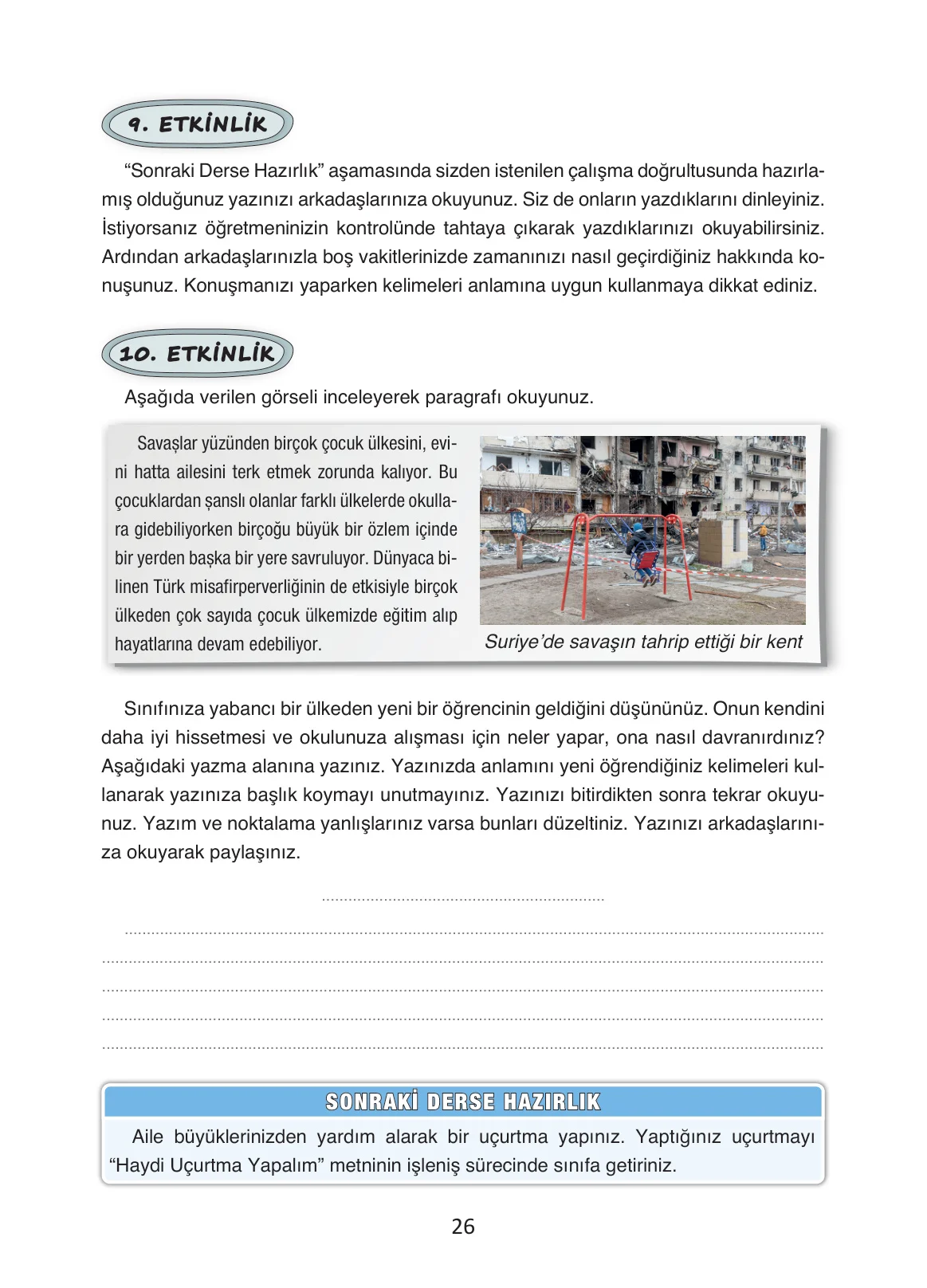 4. Sınıf Türkçe Ders Kitabı Cevapları Ada Yayınları Sayfa 26