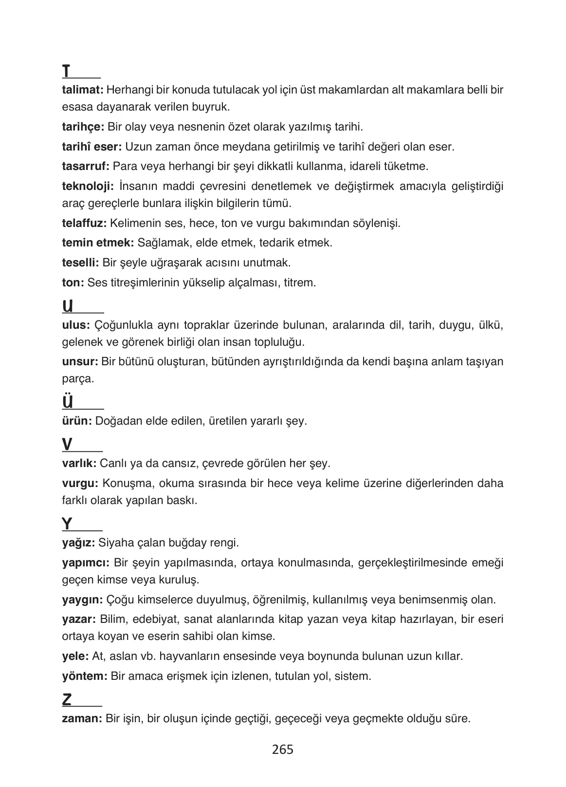 4. Sınıf Türkçe Ders Kitabı Cevapları Ada Yayınları Sayfa 265