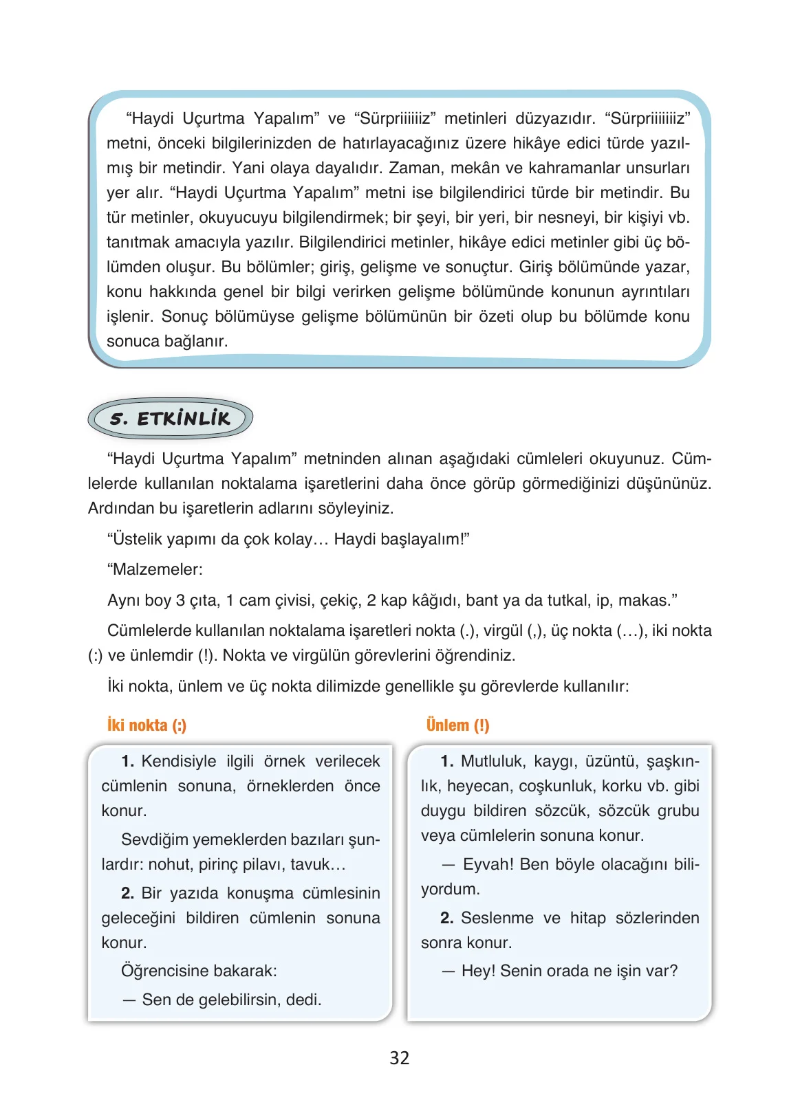 4. Sınıf Türkçe Ders Kitabı Cevapları Ada Yayınları Sayfa 32