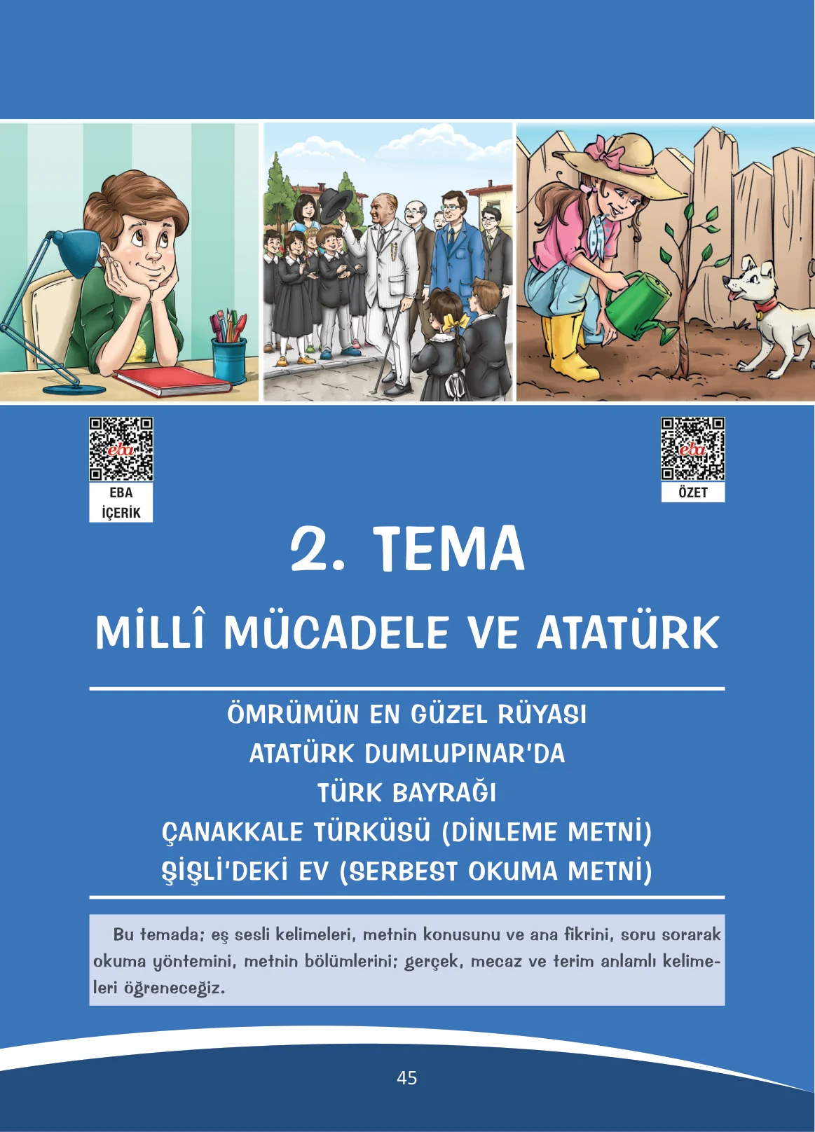 4. Sınıf Türkçe Ders Kitabı Cevapları Ada Yayınları Sayfa 45