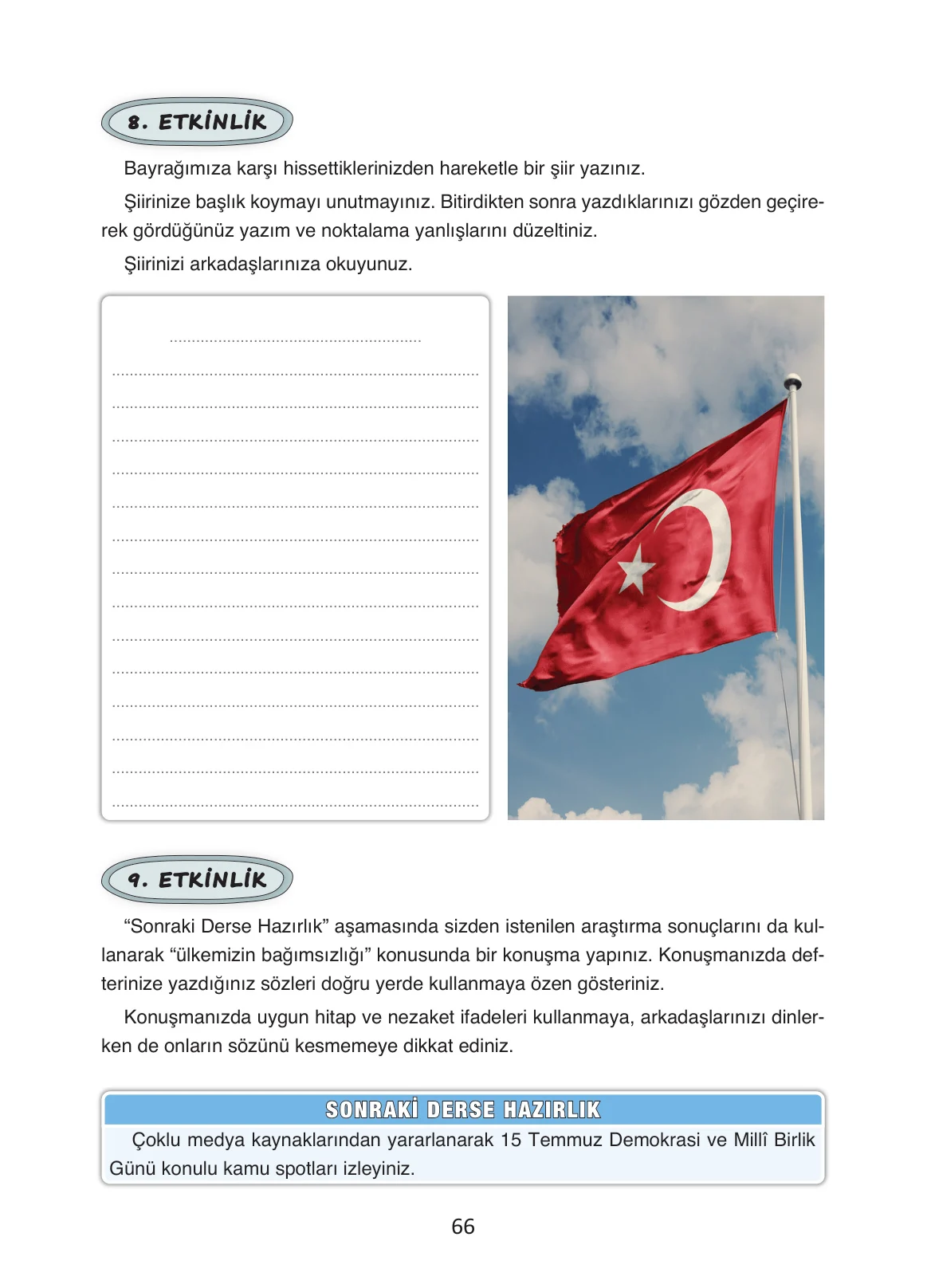 4. Sınıf Türkçe Ders Kitabı Cevapları Ada Yayınları Sayfa 66