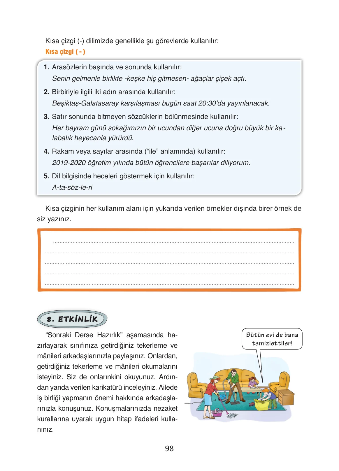 4. Sınıf Türkçe Ders Kitabı Cevapları Ada Yayınları Sayfa 98