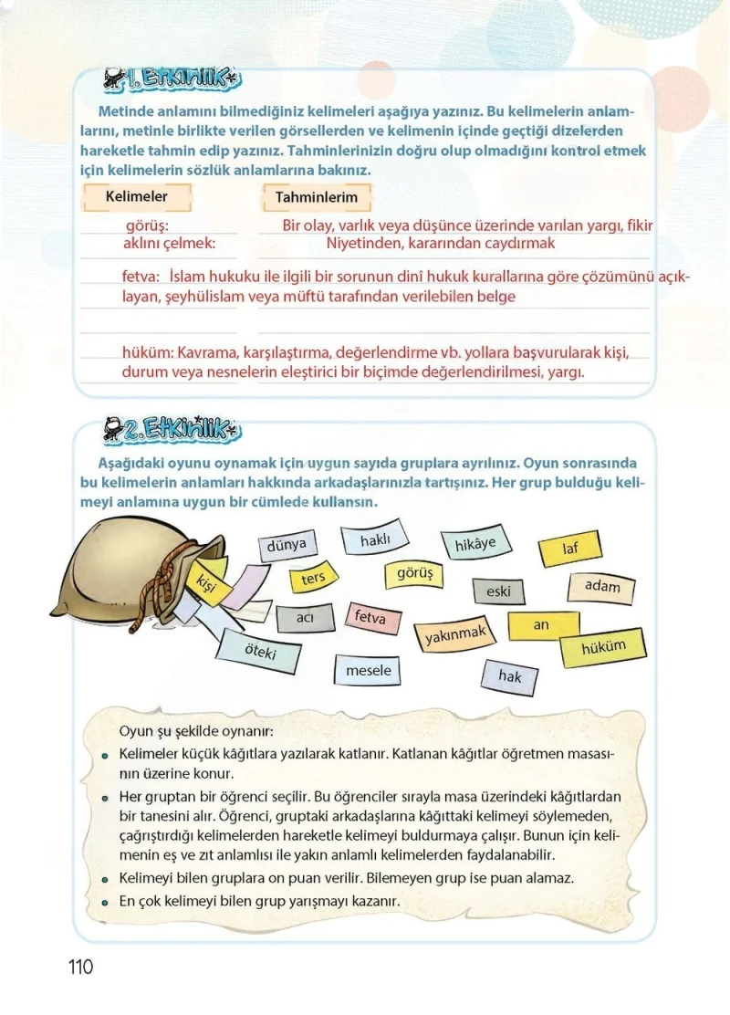 4. Sınıf Türkçe Ders Kitabı Cevapları Koza Yayınları Sayfa 110 Çözüm Görseli