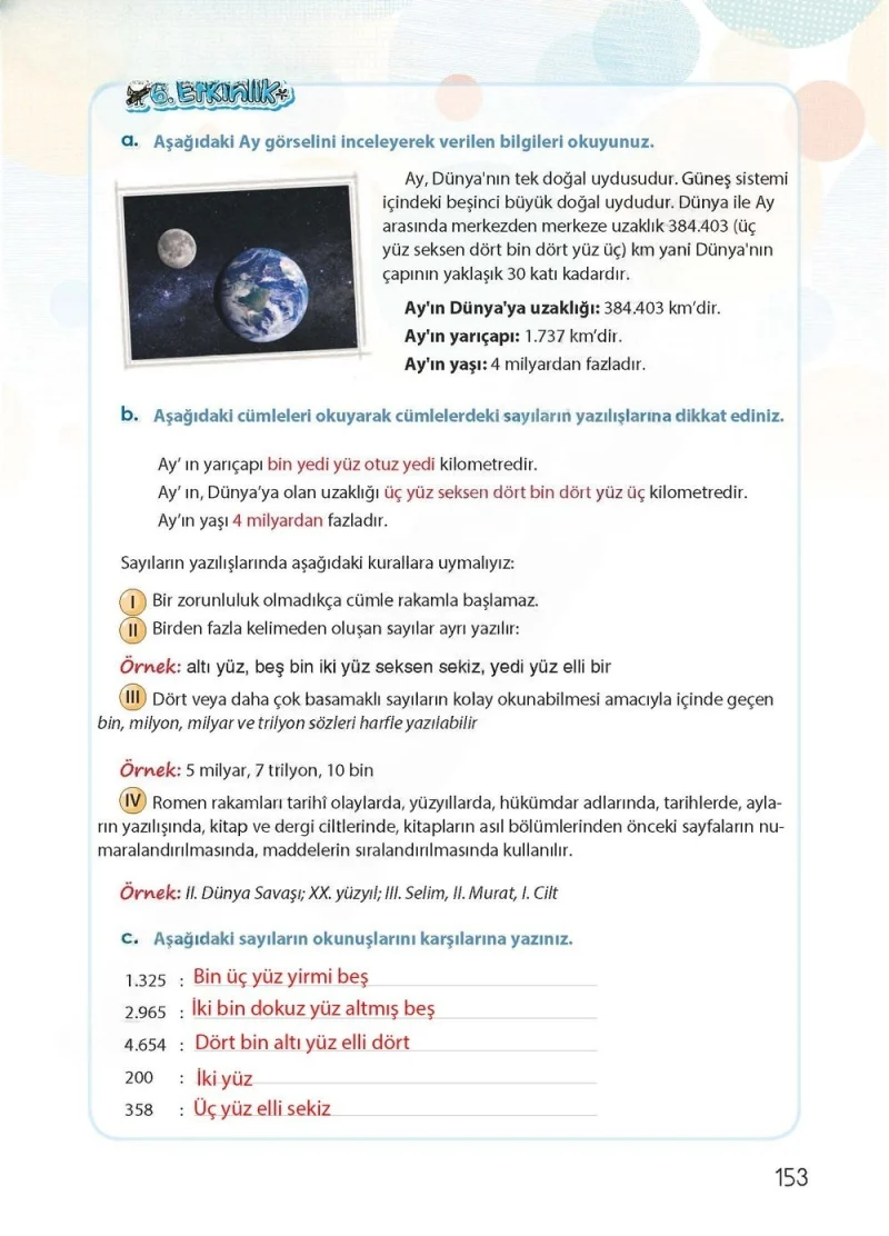 4. Sınıf Türkçe Ders Kitabı Cevapları Koza Yayınları Sayfa 153 Çözüm Görseli