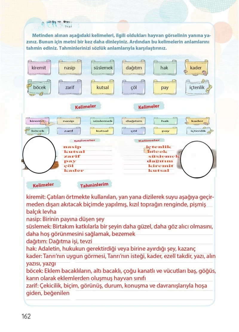 4. Sınıf Türkçe Ders Kitabı Cevapları Koza Yayınları Sayfa 162 Çözüm Görseli