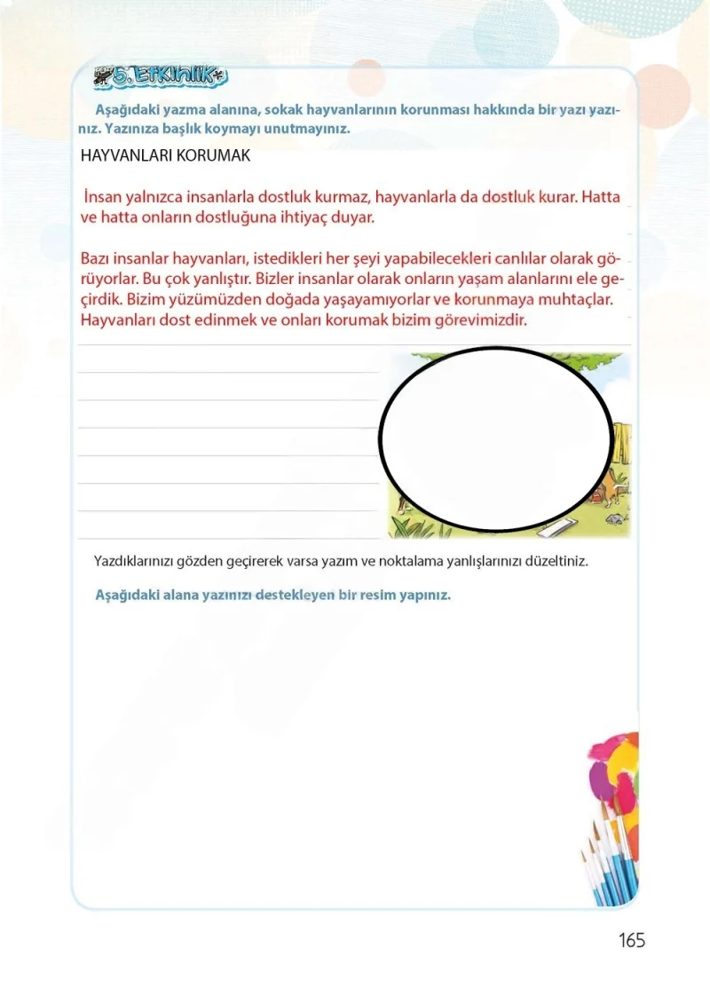 4. Sınıf Türkçe Ders Kitabı Cevapları Koza Yayınları Sayfa 165 Çözüm Görseli
