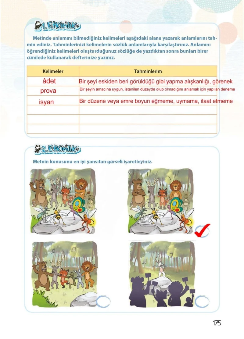 4. Sınıf Türkçe Ders Kitabı Cevapları Koza Yayınları Sayfa 175 Çözüm Görseli