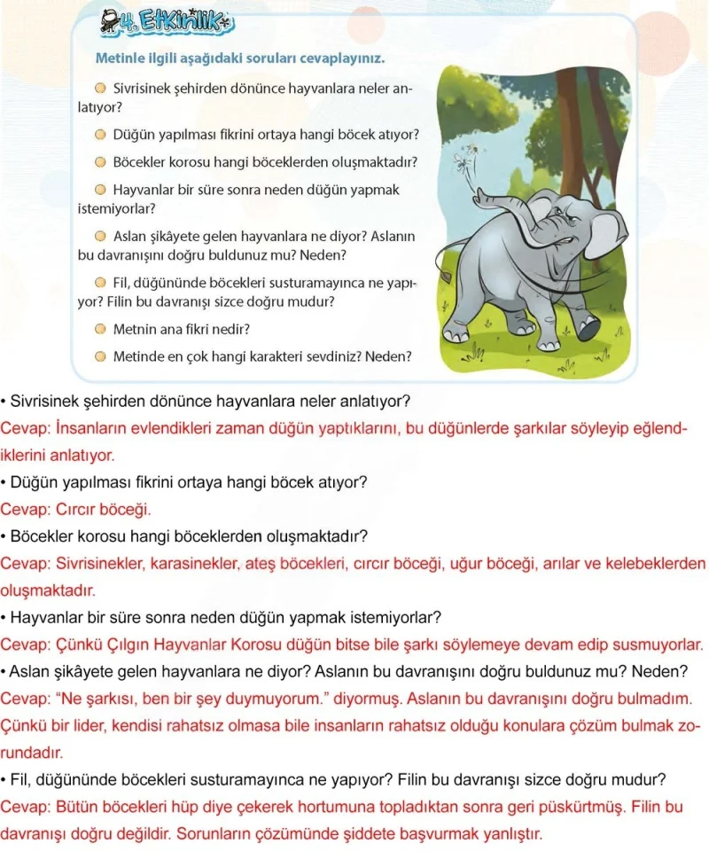 4. Sınıf Türkçe Ders Kitabı Cevapları Koza Yayınları Sayfa 177 Çözüm Görseli