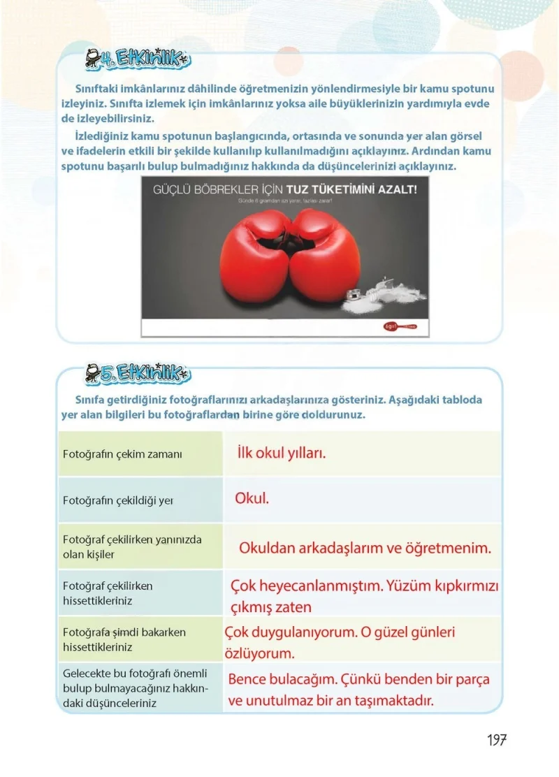 4. Sınıf Türkçe Ders Kitabı Cevapları Koza Yayınları Sayfa 197 Çözüm Görseli