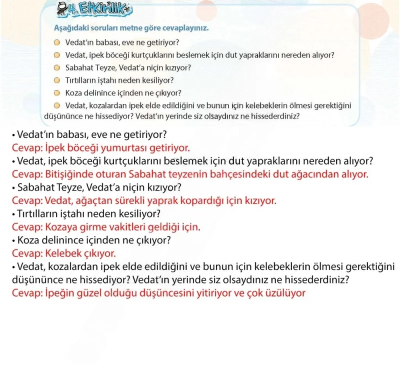 4. Sınıf Türkçe Ders Kitabı Cevapları Koza Yayınları Sayfa 223 Çözüm Görseli