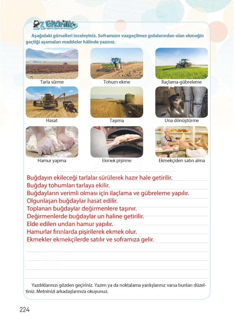4. Sınıf Türkçe Ders Kitabı Cevapları Koza Yayınları Sayfa 224 Çözüm Görseli