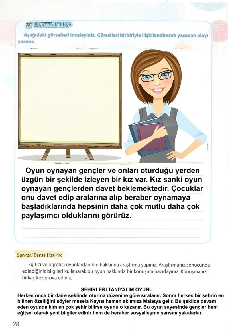 4. Sınıf Türkçe Ders Kitabı Cevapları Koza Yayınları Sayfa 28 Çözüm Görseli
