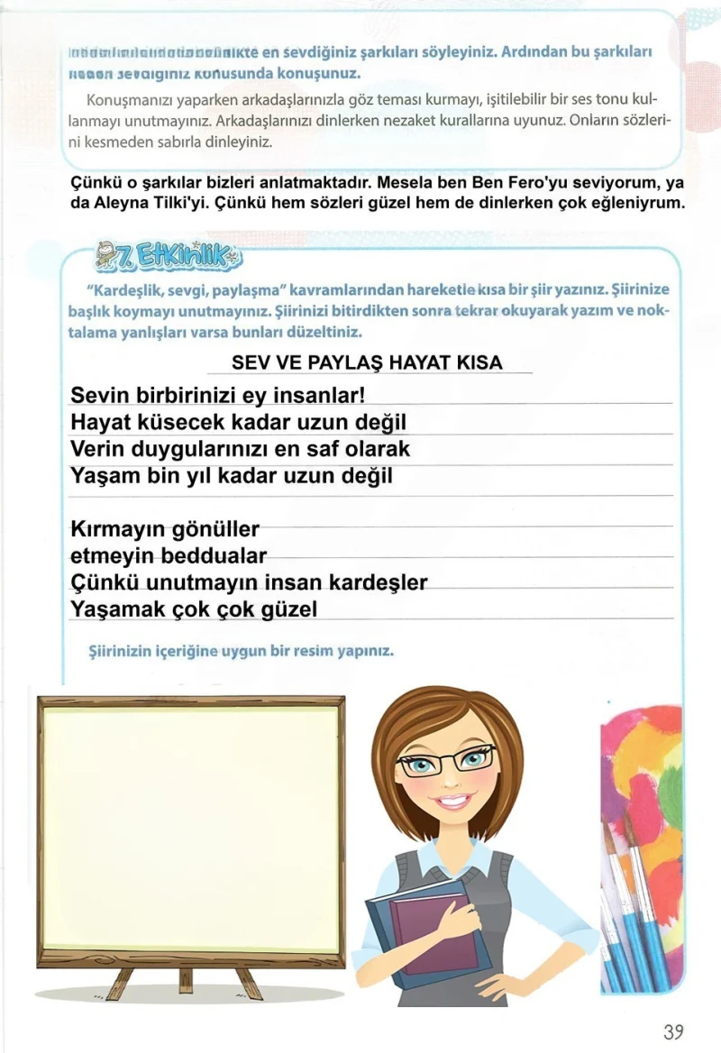 4. Sınıf Türkçe Ders Kitabı Cevapları Koza Yayınları Sayfa 39 Çözüm Görseli