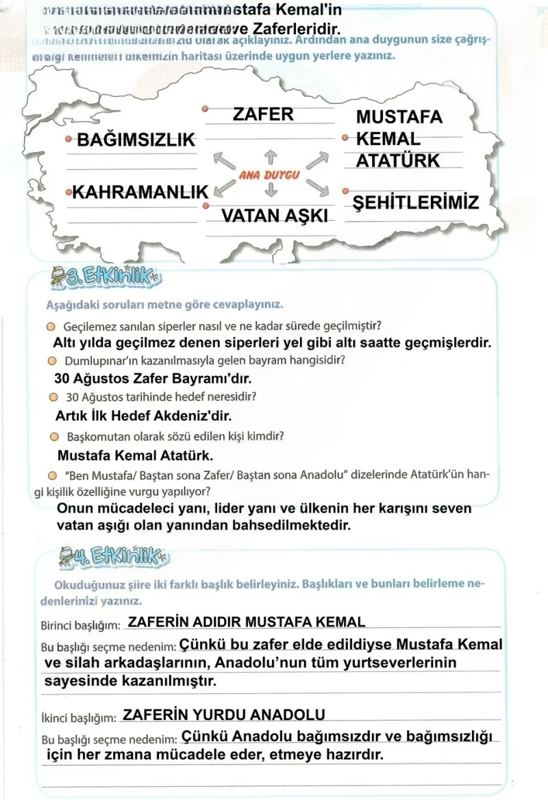 4. Sınıf Türkçe Ders Kitabı Cevapları Koza Yayınları Sayfa 57 Çözüm Görseli