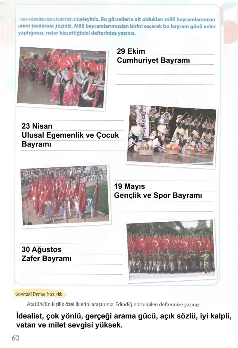 4. Sınıf Türkçe Ders Kitabı Cevapları Koza Yayınları Sayfa 60 Çözüm Görseli