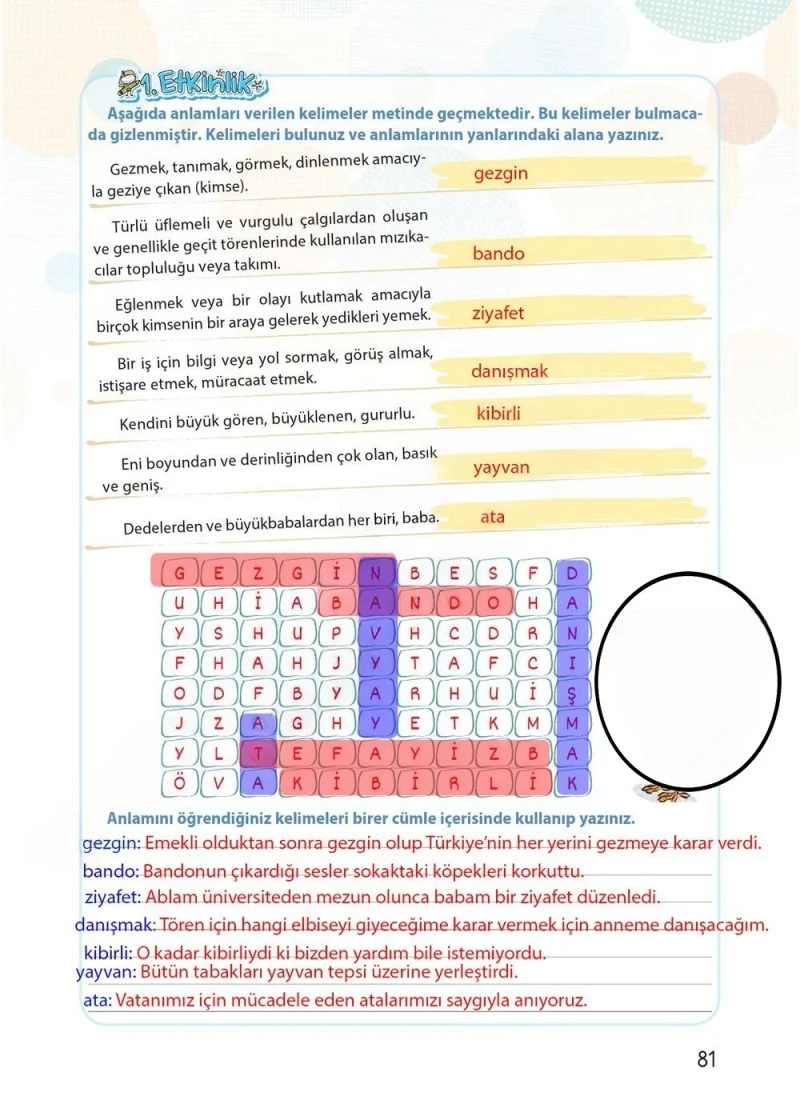 4. Sınıf Türkçe Ders Kitabı Cevapları Koza Yayınları Sayfa 81 Çözüm Görseli