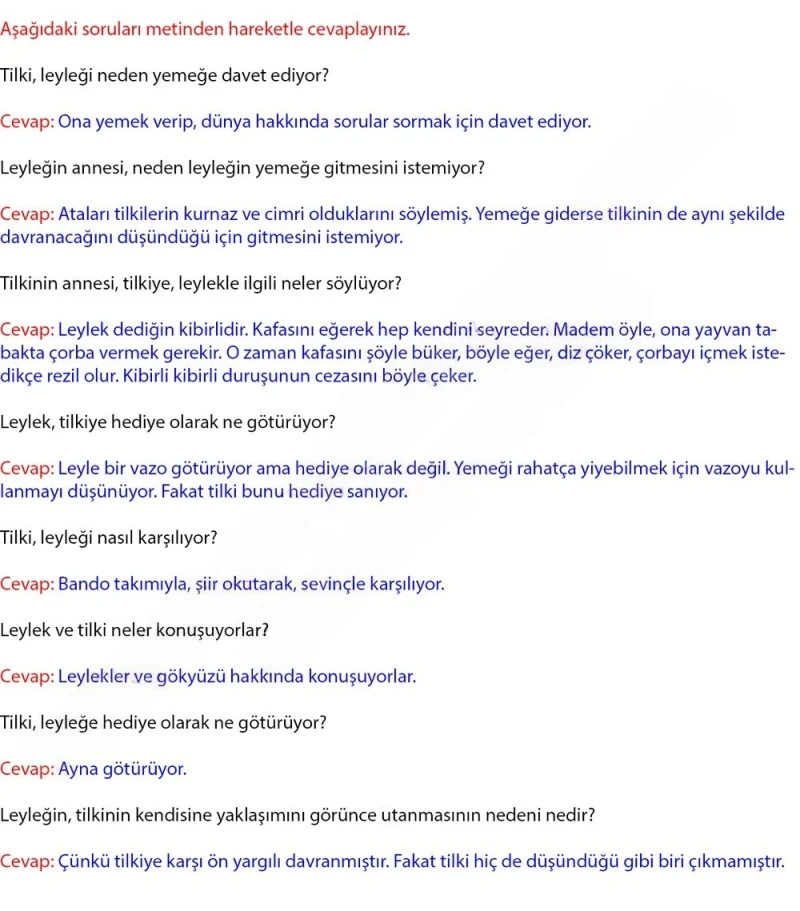 4. Sınıf Türkçe Ders Kitabı Cevapları Koza Yayınları Sayfa 82 Çözüm Görseli