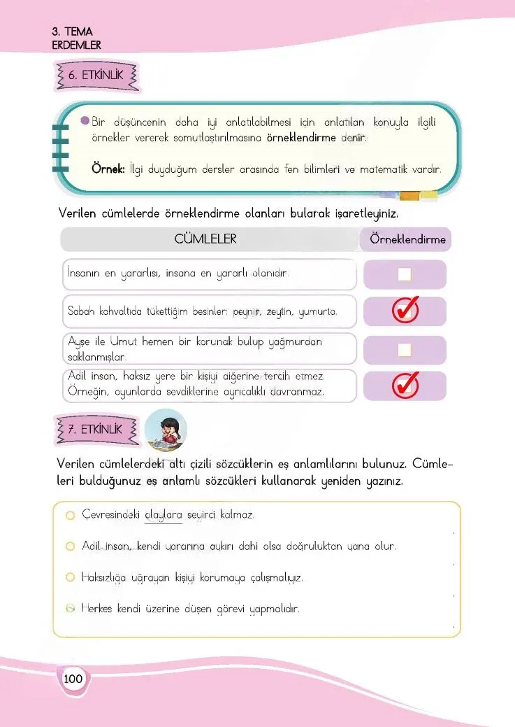 4. Sınıf Türkçe Ders Kitabı Cevapları Meb Yayınları 1 Sayfa 100 Çözüm Görseli