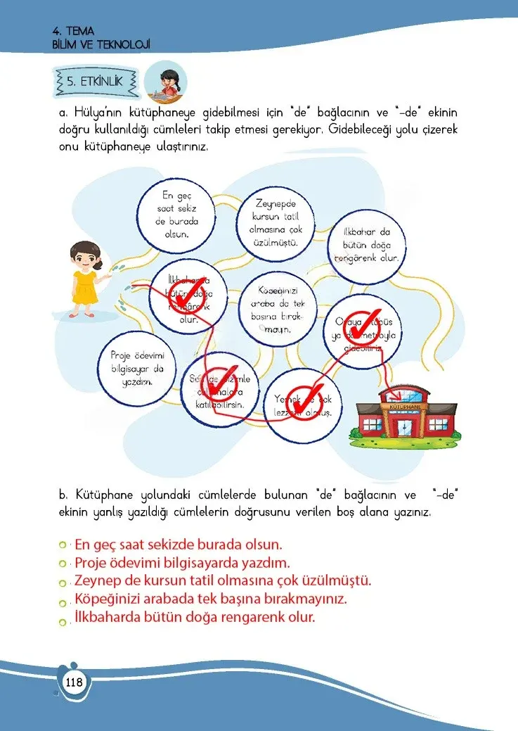 4. Sınıf Türkçe Ders Kitabı Cevapları Meb Yayınları 1 Sayfa 118 Çözüm Görseli