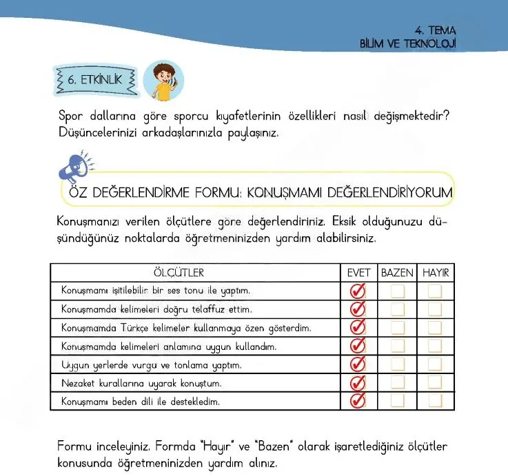 4. Sınıf Türkçe Ders Kitabı Cevapları Meb Yayınları 1 Sayfa 119 Çözüm Görseli
