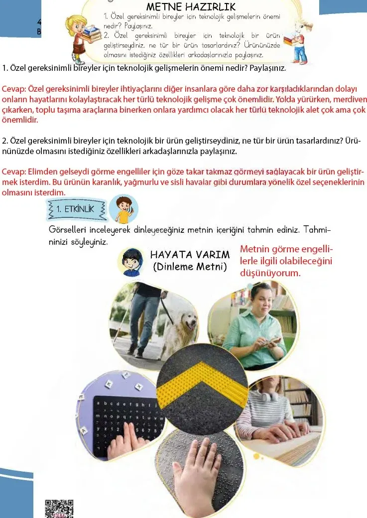 4. Sınıf Türkçe Ders Kitabı Cevapları Meb Yayınları 1 Sayfa 120 Çözüm Görseli