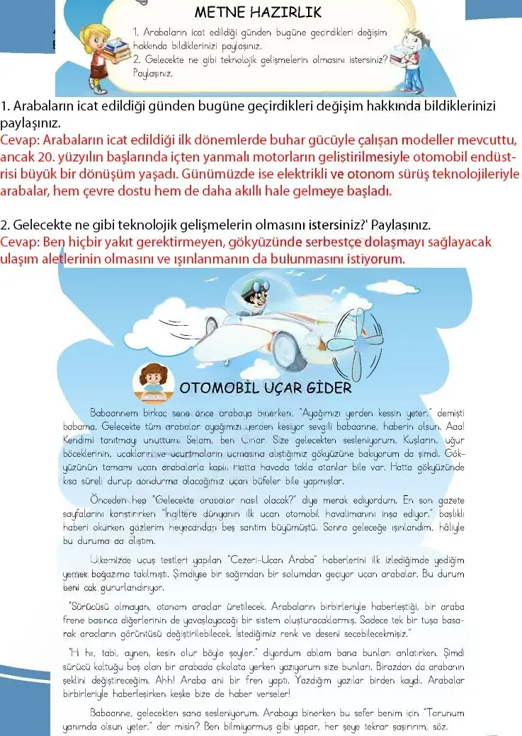 4. Sınıf Türkçe Ders Kitabı Cevapları Meb Yayınları 1 Sayfa 126 Çözüm Görseli