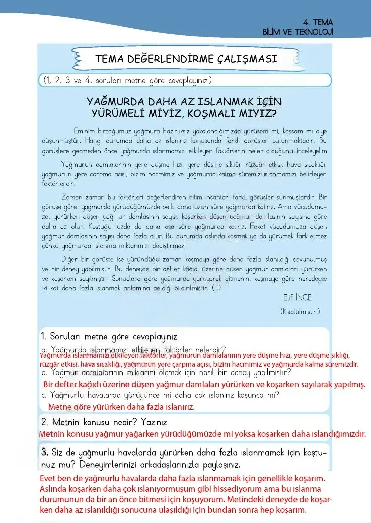 4. Sınıf Türkçe Ders Kitabı Cevapları Meb Yayınları 1 Sayfa 133 Çözüm Görseli
