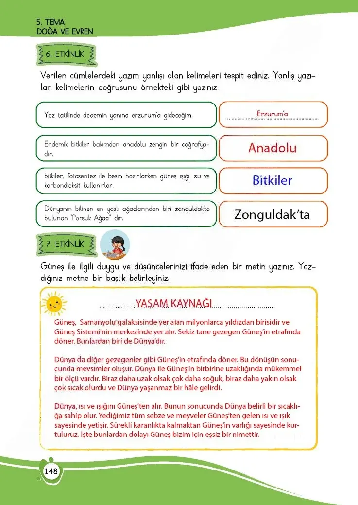 4. Sınıf Türkçe Ders Kitabı Cevapları Meb Yayınları 1 Sayfa 148 Çözüm Görseli