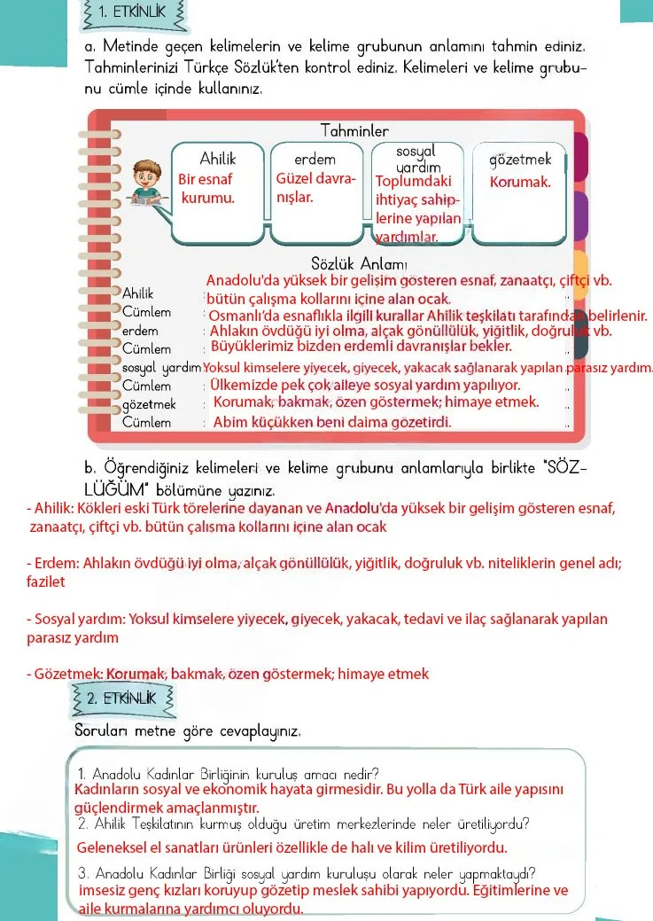 4. Sınıf Türkçe Ders Kitabı Cevapları Meb Yayınları 1 Sayfa 172 Çözüm Görseli