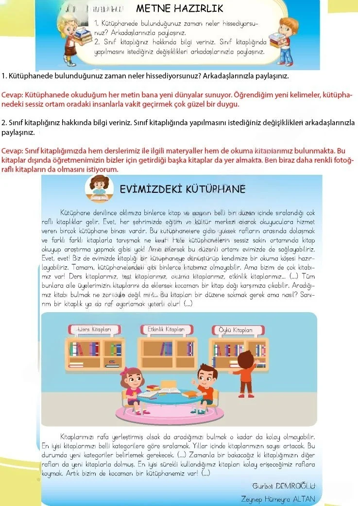 4. Sınıf Türkçe Ders Kitabı Cevapları Meb Yayınları 1 Sayfa 18 Çözüm Görseli