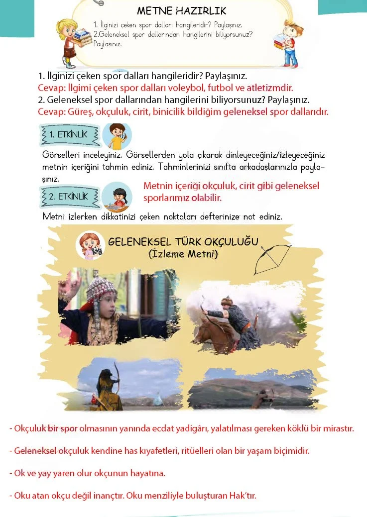 4. Sınıf Türkçe Ders Kitabı Cevapları Meb Yayınları 1 Sayfa 188 Çözüm Görseli