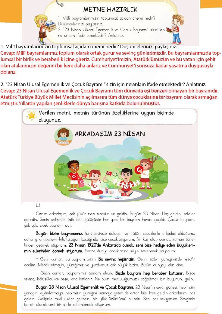 4. Sınıf Türkçe Ders Kitabı Cevapları Meb Yayınları 1 Sayfa 210 Çözüm Görseli