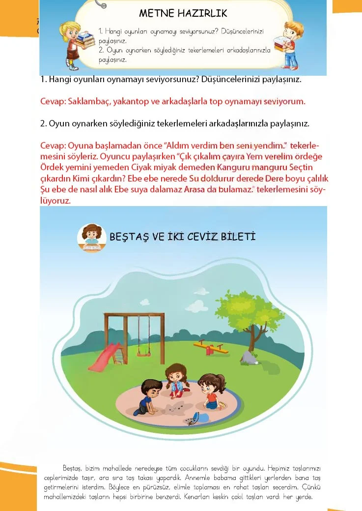 4. Sınıf Türkçe Ders Kitabı Cevapları Meb Yayınları 1 Sayfa 216 Çözüm Görseli
