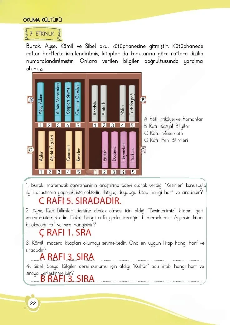 4. Sınıf Türkçe Ders Kitabı Cevapları Meb Yayınları 1 Sayfa 22 Çözüm Görseli
