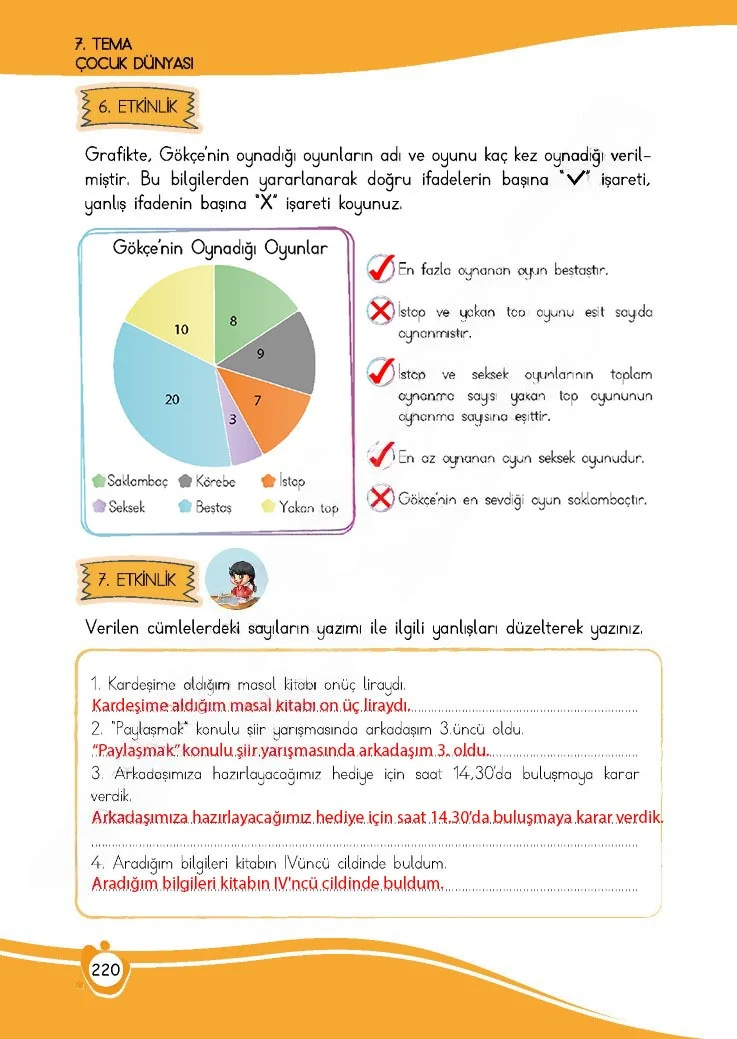 4. Sınıf Türkçe Ders Kitabı Cevapları Meb Yayınları 1 Sayfa 220 Çözüm Görseli