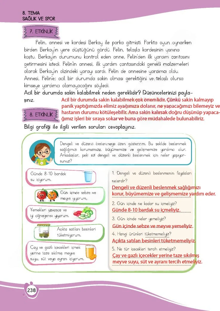 4. Sınıf Türkçe Ders Kitabı Cevapları Meb Yayınları 1 Sayfa 238 Çözüm Görseli