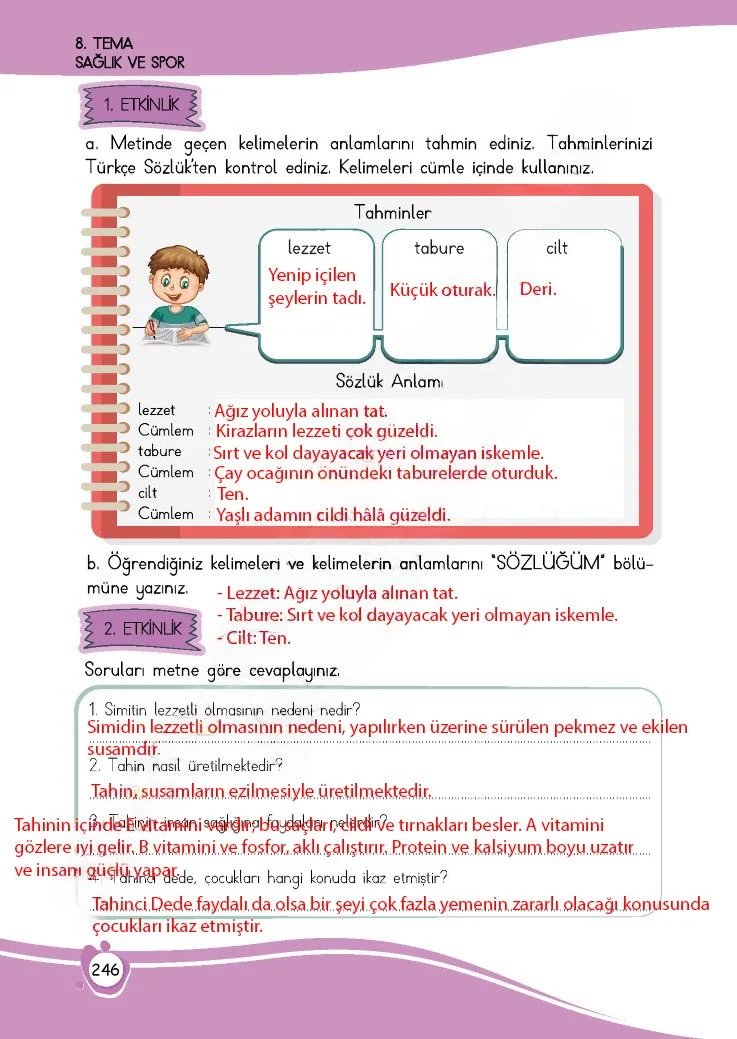 4. Sınıf Türkçe Ders Kitabı Cevapları Meb Yayınları 1 Sayfa 246 Çözüm Görseli