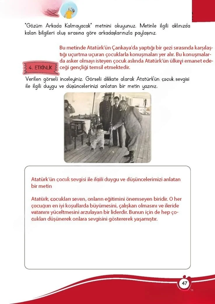 4. Sınıf Türkçe Ders Kitabı Cevapları Meb Yayınları 1 Sayfa 47 Çözüm Görseli