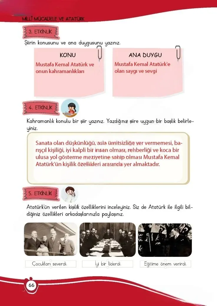 4. Sınıf Türkçe Ders Kitabı Cevapları Meb Yayınları 1 Sayfa 66 Çözüm Görseli